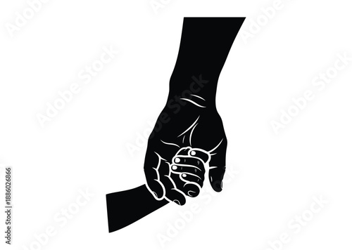 Black and white image of a hand grasping a wrist