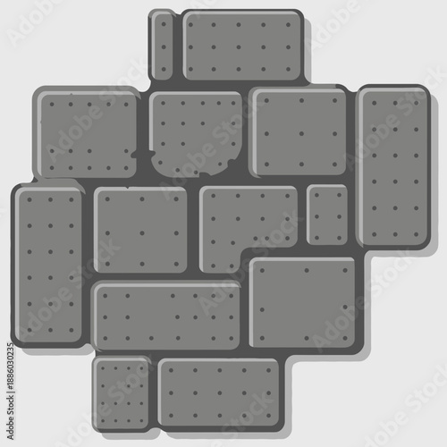 Abstract Grey Textured Blocks Forming Unique Geometric Pattern Background Design Element Digital