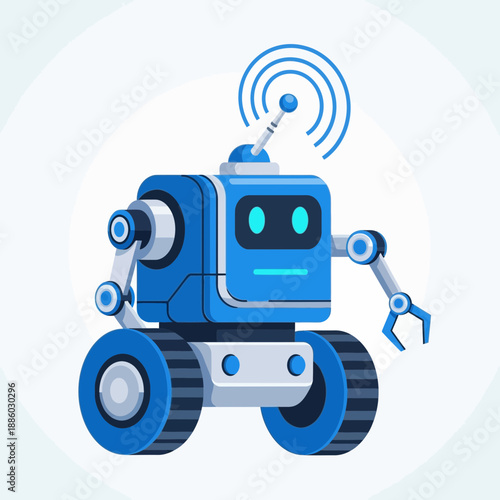 Advanced Robotic Assistant With Wireless Connectivity Representing Future Artificial Intelligence