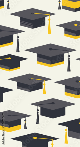 Academic Success Celebration Pattern Design For Education And Achievement