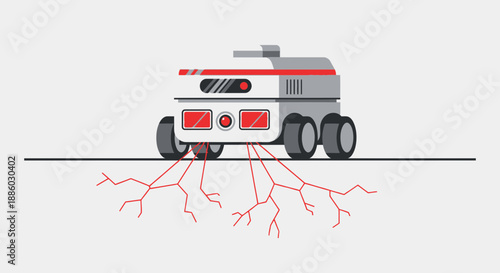 Advanced Robotic Vehicle Scanning Subsurface Data Network With Intricate Connections Future