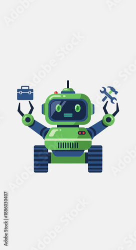 Advanced AI Robot Delivering Technical Support And Strategic Business Solutions