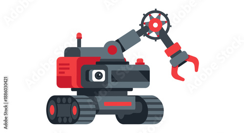 Advanced Robotic Vehicle With Gripper Arm For Industrial Automation And Exploration Tasks