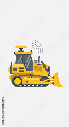 Automated Construction Dozer With Advanced GPS Technology For Smart Earthworks