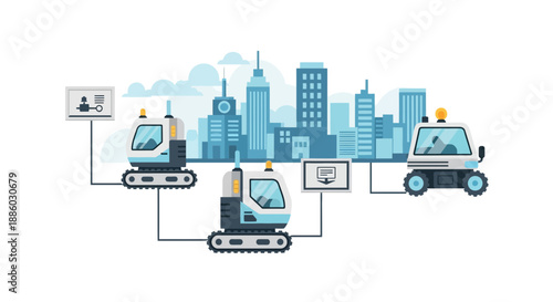 Automated Construction Robotics And Autonomous Vehicle Network In Smart Urban City Infrastructure