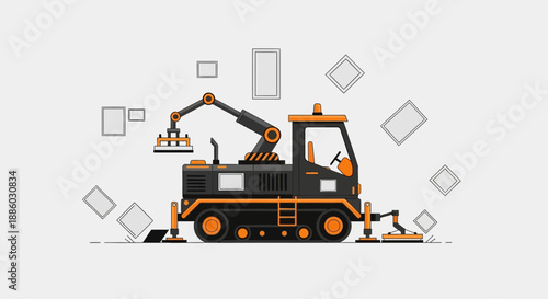 Automated Industrial Vehicle Robotics Technology For Efficient Modern Construction Operations
