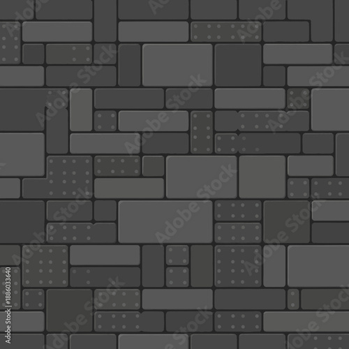 Contemporary Dark Stone Tile Seamless Pattern Modern Architectural Backdrop Design Element