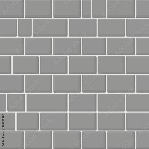 Clean Minimalist Gray Ceramic Subway Tiles Arranged Horizontally As A Seamless Texture