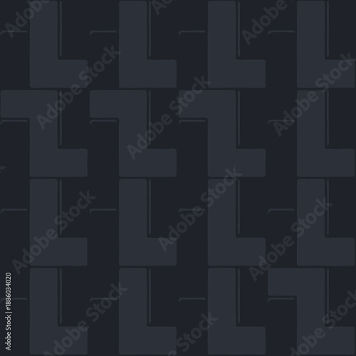 Dark Abstract Geometric Pattern Seamless L Shape Tile Design Background Texture