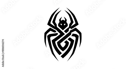 Black spider vector illustration