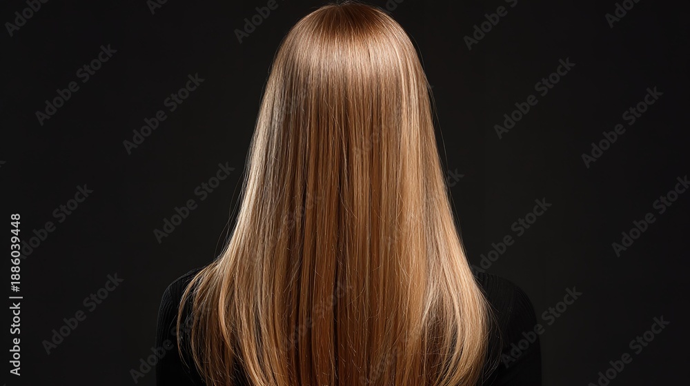 Naklejka premium Lady demonstrating new hair styling