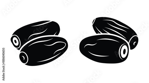 Two dates presented in a striking black and white silhouette