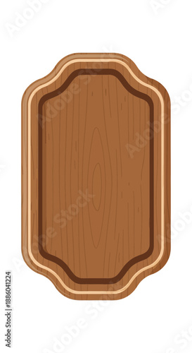 Elegant Wooden Serving Board With Unique Carved Edges A Perfect Culinary And Decorative Element
