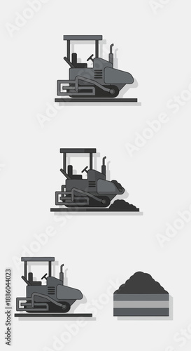 Heavy Duty Asphalt Paver Machine For Road Construction And Paving Infrastructure Project