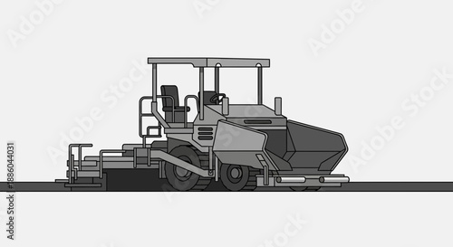 Heavy Duty Asphalt Paver Machine For Road Construction And Infrastructure Development Project