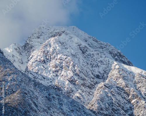 snow covered mountains
