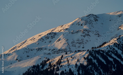 snow covered mountains