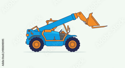 Heavy Duty Telehandler Vehicle For Construction Projects And Material Management Design