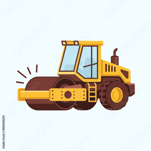 Heavy Duty Yellow Road Compactor Machine For Urban Infrastructure Development