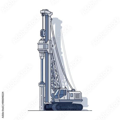 Heavy Duty Pile Driver Machine For Construction Site Projects Deep Foundation Work Equipment