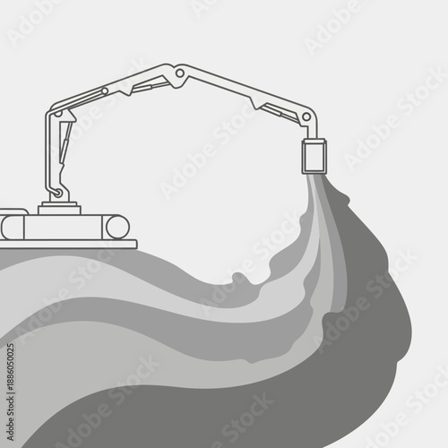 Heavy Industrial Concrete Pump Truck Pouring Liquid Cement Material For Building Foundation Work