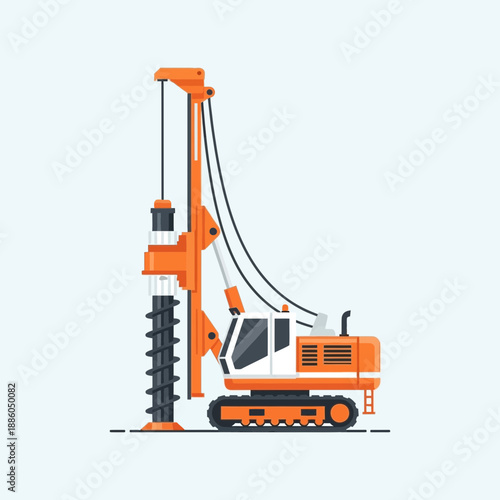 Industrial Drilling Rig Machine For Construction Site Engineering And Foundation Work Projects