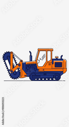 Industrial Earthmoving Vehicle For Utility Trenching And Cable Laying Work