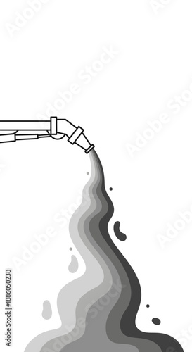 Industrial Effluent Flowing From A Pipe Representing Environmental Contamination Abstractly