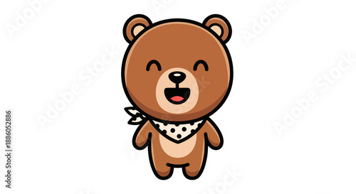 Cartoon bear character illustration