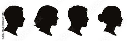 Human profile silhouettes