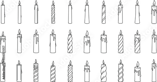 vector illustration of a set of silhouettes of screwdrivers