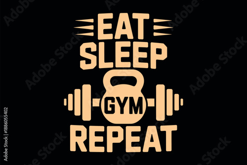Fitness Motivation Gym Workout Quote Graphic