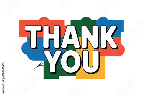 Colorful Thank You Message Graphic