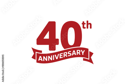 40th Anniversary Celebration Red Logo