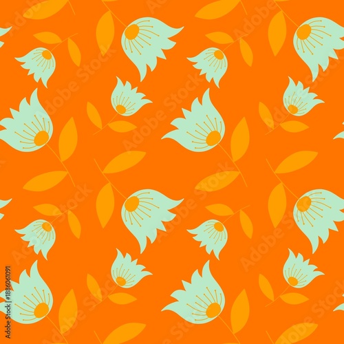 Spring seamless flowers pattern for wrapping paper and fabrics and kids clothes and spring party textiles and linens