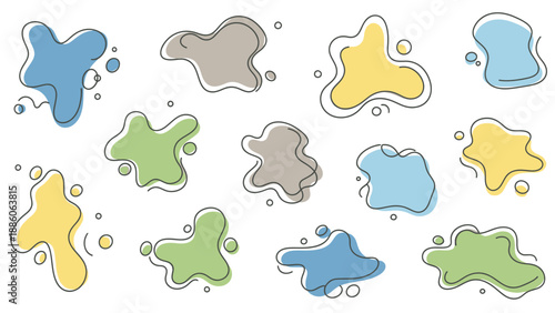 Seamless cartoon pattern of cute cats and dogs with playful animal illustrations