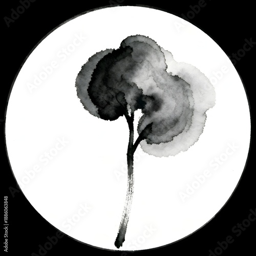 Wallpaper Mural black and white abstract vector illustration Torontodigital.ca