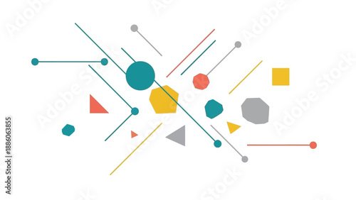 Vector illustration of a seamless art pattern featuring a set of colored pencils with 3d abstract backgrounds of colorful arrows and numbers for a school time business concept design object