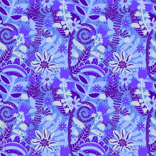 Spring seamless flowers pattern for wrapping paper and fabrics and kids clothes and spring party textiles and linens