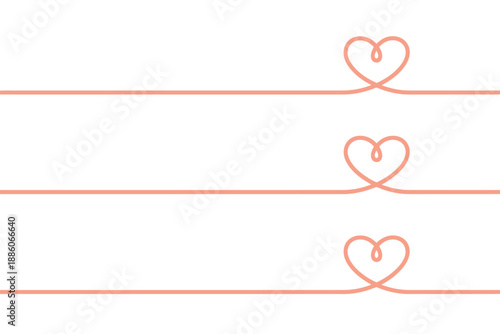 Minimalist Coral Heart Line Art