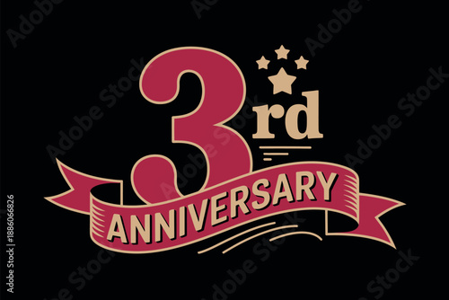 Third Anniversary Celebration Logo Design