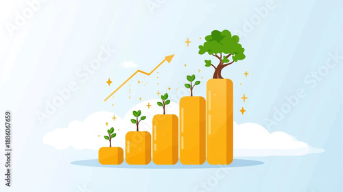 Growth and success over time Vector