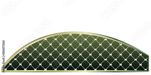 Islamic geometric frame with arch and border ornament