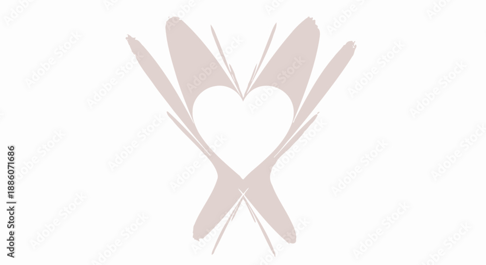 Obraz premium Heart Shape with Wings.