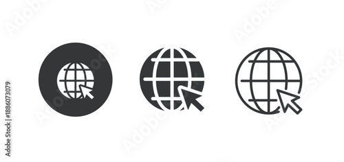 Internet icon. Multi series icon. Perfect pixel isolated on white background. Vector illustration