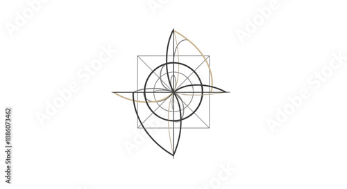 Geometric star shape.