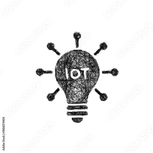 Sketch internet of things icon design