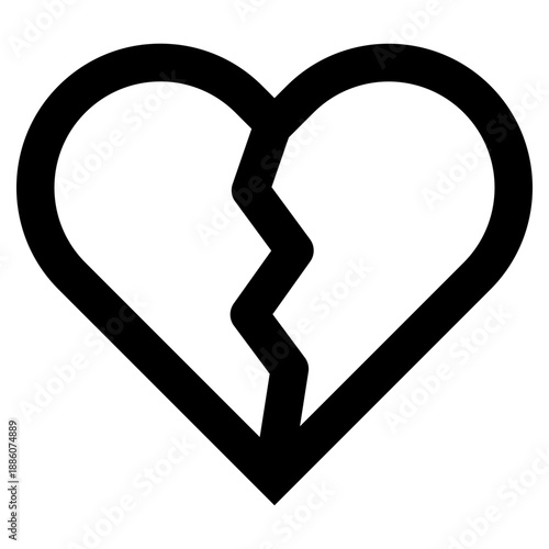 heartbreaking Valentines day celebration icon 