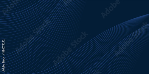 3D modern wave curve abstract presentation background. Luxury paper cut background. Abstract decoration, golden pattern, halftone gradients, 3d Vector illustration. Dark blue background