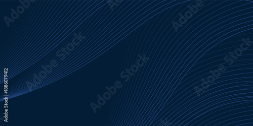 3D modern wave curve abstract presentation background. Luxury paper cut background. Abstract decoration, golden pattern, halftone gradients, 3d Vector illustration. Dark blue background